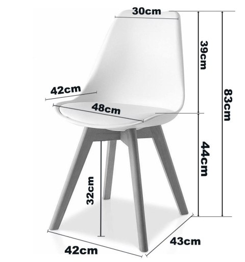 Krzesło skandynawskie MONZA LIGHT GREY - Grey Fabric II Krzesło skandynawskie MONZA LIGHT GREY - Grey Fabric II