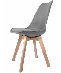 Krzesło skandynawskie MONZA LIGHT GREY PU