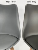 Krzesło skandynawskie MONZA LIGHT GREY PU