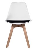 Krzesło skandynawskie MONZA WHITE - BLACK PU