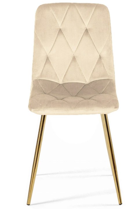 Krzesło tapicerowane BORGO VELVET BEIGE GOLD Krzesło tapicerowane BORGO VELVET BEIGE GOLD