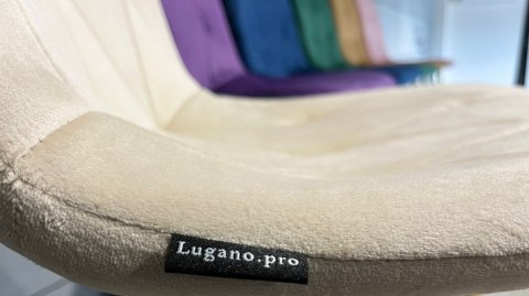 Krzesło tapicerowane BORGO VELVET BEIGE SILVER Krzesło tapicerowane BORGO VELVET BEIGE SILVER