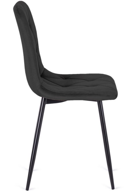 Krzesło tapicerowane BORGO VELVET BLACK II GATUNEK Krzesło tapicerowane BORGO VELVET BLACK II GATUNEK