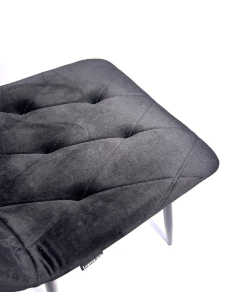 Krzesło tapicerowane BORGO VELVET BLACK II GATUNEK Krzesło tapicerowane BORGO VELVET BLACK II GATUNEK