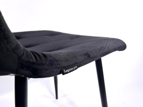 Krzesło tapicerowane BORGO VELVET BLACK II GATUNEK Krzesło tapicerowane BORGO VELVET BLACK II GATUNEK