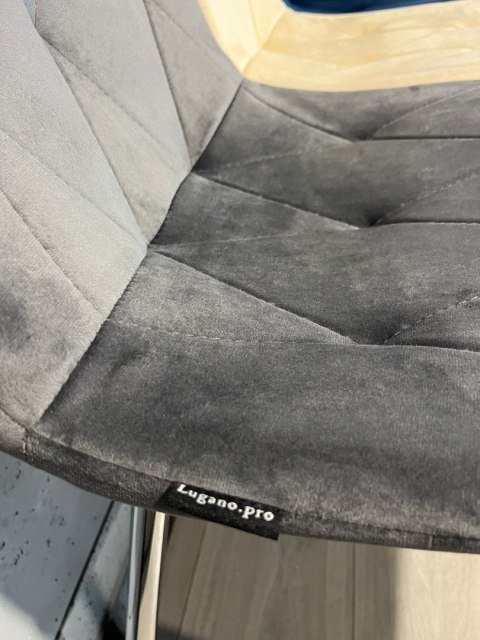 Krzesło tapicerowane BORGO VELVET DARK GREY SILVER Krzesło tapicerowane BORGO VELVET DARK GREY SILVER