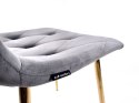 Krzesło tapicerowane BORGO VELVET DARK GREY SILVER
