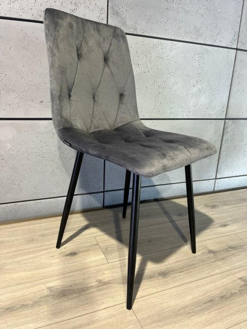 Krzesło tapicerowane BORGO VELVET DARK GREY Krzesło tapicerowane BORGO VELVET DARK GREY