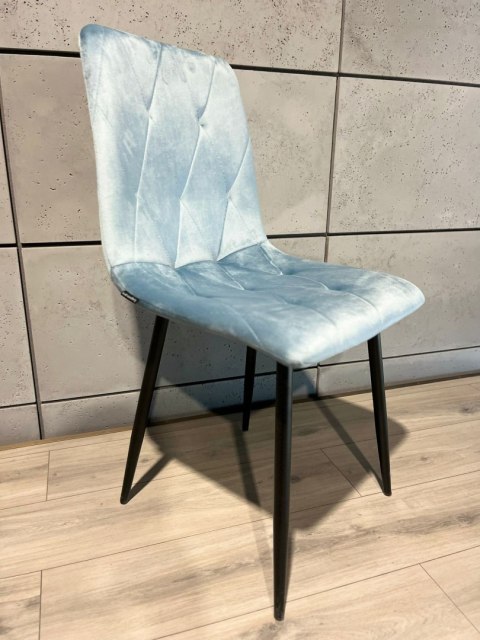 Krzesło tapicerowane BORGO VELVET LIGHT BLUE Krzesło tapicerowane BORGO VELVET LIGHT BLUE