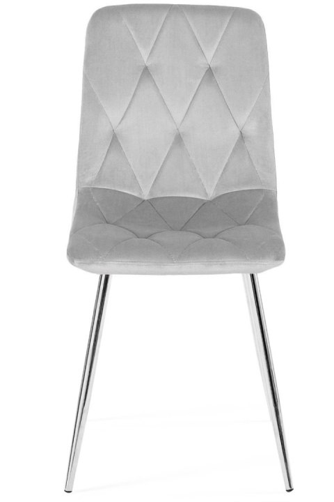Krzesło tapicerowane BORGO VELVET LIGHT GREY SILVER Krzesło tapicerowane BORGO VELVET LIGHT GREY SILVER
