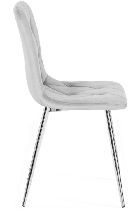 Krzesło tapicerowane BORGO VELVET LIGHT GREY SILVER Krzesło tapicerowane BORGO VELVET LIGHT GREY SILVER