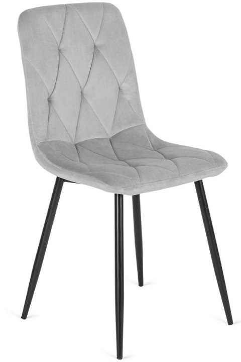 Krzesło tapicerowane BORGO VELVET LIGHT GREY Krzesło tapicerowane BORGO VELVET LIGHT GREY