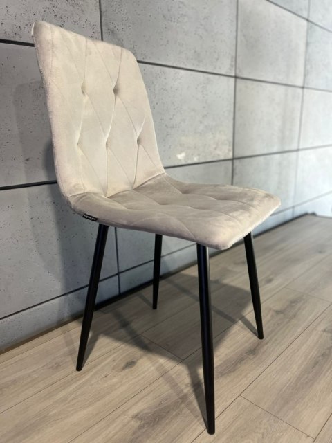 Krzesło tapicerowane BORGO VELVET LIGHT GREY Krzesło tapicerowane BORGO VELVET LIGHT GREY