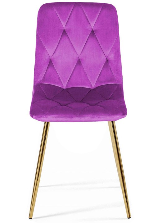 Krzesło tapicerowane BORGO VELVET PURPLE GOLD Krzesło tapicerowane BORGO VELVET PURPLE GOLD