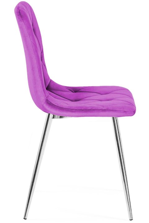 Krzesło tapicerowane BORGO VELVET PURPLE SILVER Krzesło tapicerowane BORGO VELVET PURPLE SILVER