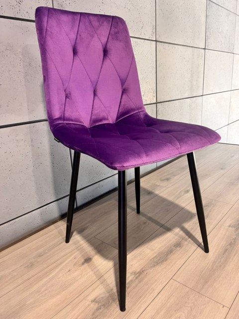 Krzesło tapicerowane BORGO VELVET PURPLE Krzesło tapicerowane BORGO VELVET PURPLE