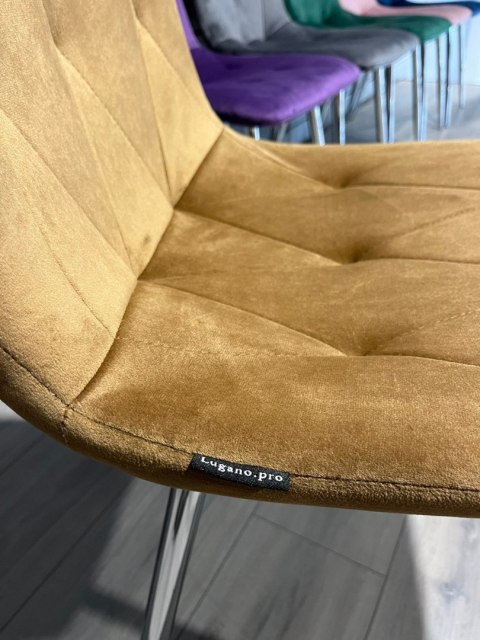 Krzesło tapicerowane BORGO VELVET TRUFLE SILVER Krzesło tapicerowane BORGO VELVET TRUFLE SILVER