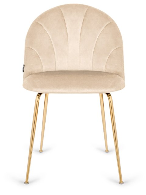 Krzesło tapicerowane CAMILA BEIGE VELVET GOLD Krzesło tapicerowane CAMILA BEIGE VELVET GOLD