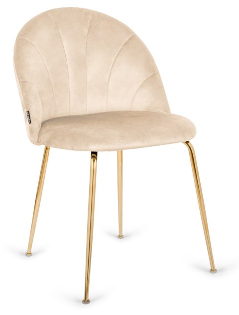 Krzesło tapicerowane CAMILA BEIGE VELVET GOLD Krzesło tapicerowane CAMILA BEIGE VELVET GOLD