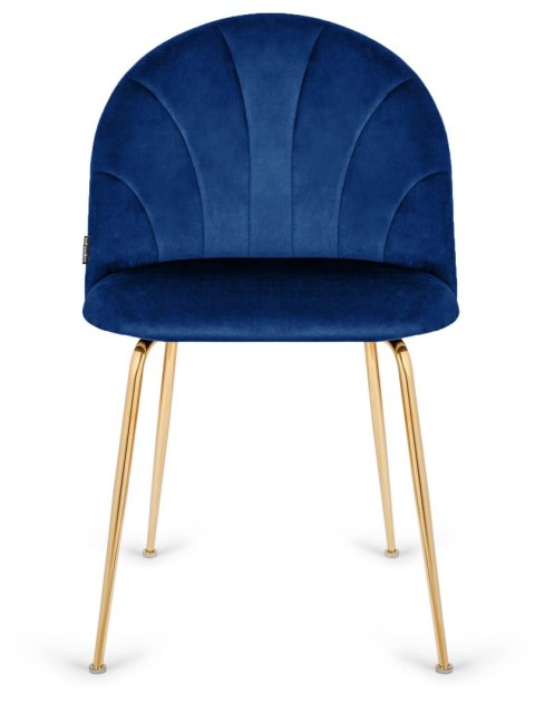 Krzesło tapicerowane CAMILA BLUE VELVET GOLD Krzesło tapicerowane CAMILA BLUE VELVET GOLD