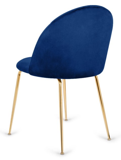 Krzesło tapicerowane CAMILA BLUE VELVET GOLD Krzesło tapicerowane CAMILA BLUE VELVET GOLD