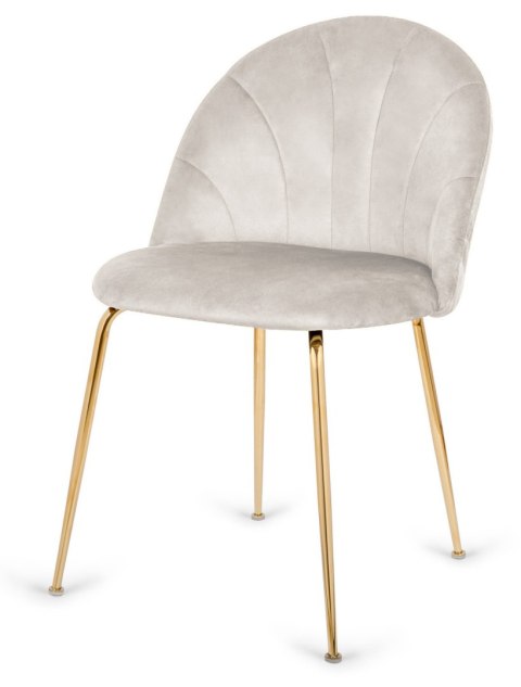 Krzesło tapicerowane CAMILA GREY VELVET GOLD Krzesło tapicerowane CAMILA GREY VELVET GOLD