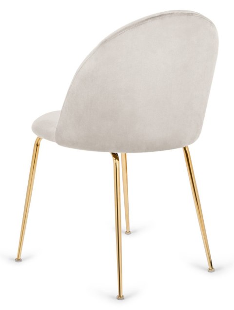 Krzesło tapicerowane CAMILA GREY VELVET GOLD Krzesło tapicerowane CAMILA GREY VELVET GOLD
