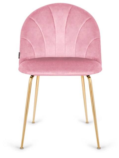 Krzesło tapicerowane CAMILA PINK VELVET GOLD Krzesło tapicerowane CAMILA PINK VELVET GOLD