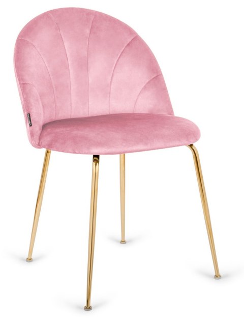 Krzesło tapicerowane CAMILA PINK VELVET GOLD Krzesło tapicerowane CAMILA PINK VELVET GOLD