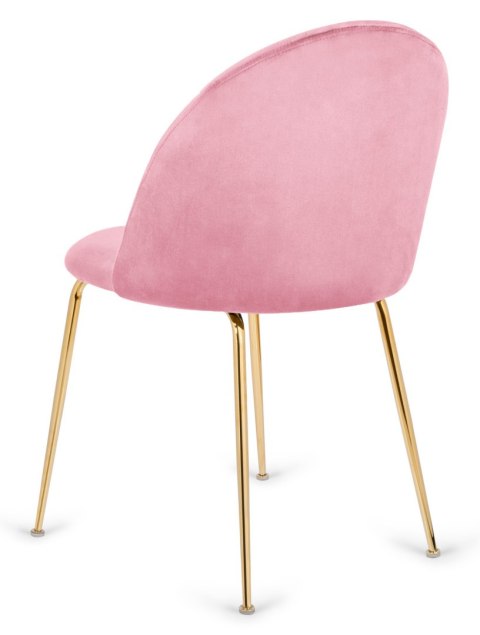 Krzesło tapicerowane CAMILA PINK VELVET GOLD Krzesło tapicerowane CAMILA PINK VELVET GOLD