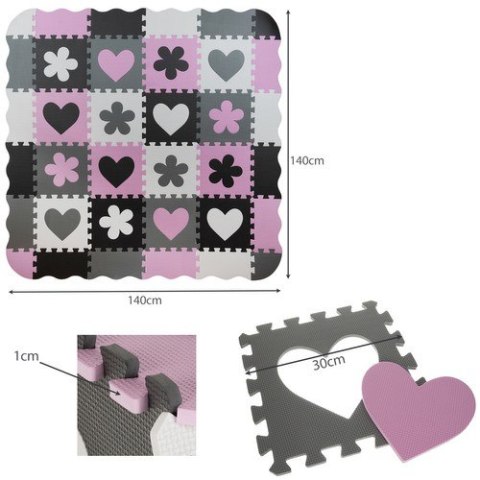 Puzzle piankowe 30x30cm 16el. P16134 Puzzle piankowe 30x30cm 16el. P16134