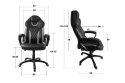 Fotel obrotowy do biurka SPIDER GREY ALCANTARA
