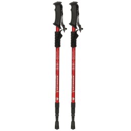 Kijki kije trekkingowe do nordic walking składane 2 sztuki czerwone
