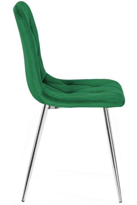 Krzesło tapicerowane BORGO VELVET GREEN SILVER Krzesło tapicerowane BORGO VELVET GREEN SILVER