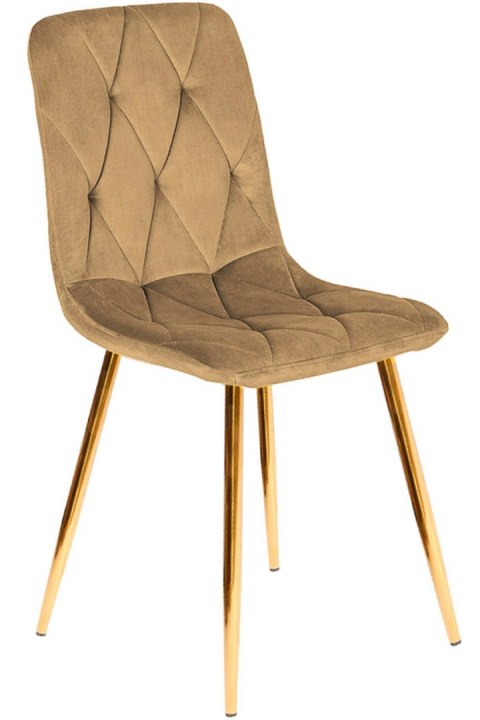 Krzesło tapicerowane BORGO VELVET SAND GOLD Krzesło tapicerowane BORGO VELVET SAND GOLD
