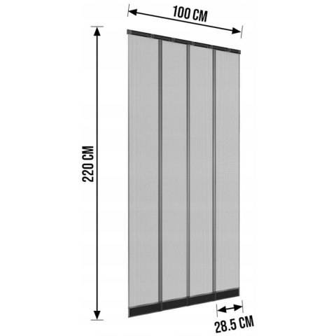 MOSKITIERA DRZWIOWA LAMELOWA 100X220 POLIESTER+TAŚMA RZEP MOSKITIERA DRZWIOWA LAMELOWA 100X220 POLIESTER+TAŚMA RZEP