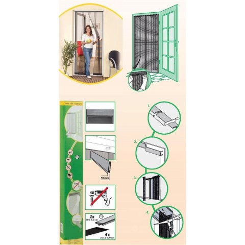 MOSKITIERA DRZWIOWA LAMELOWA 100X220 POLIESTER+TAŚMA RZEP MOSKITIERA DRZWIOWA LAMELOWA 100X220 POLIESTER+TAŚMA RZEP