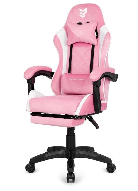 Fotel obrotowy gamingowy XL POKER PRO PINK + WHITE ALCANTARA Fotel obrotowy gamingowy XL POKER PRO PINK + WHITE ALCANTARA