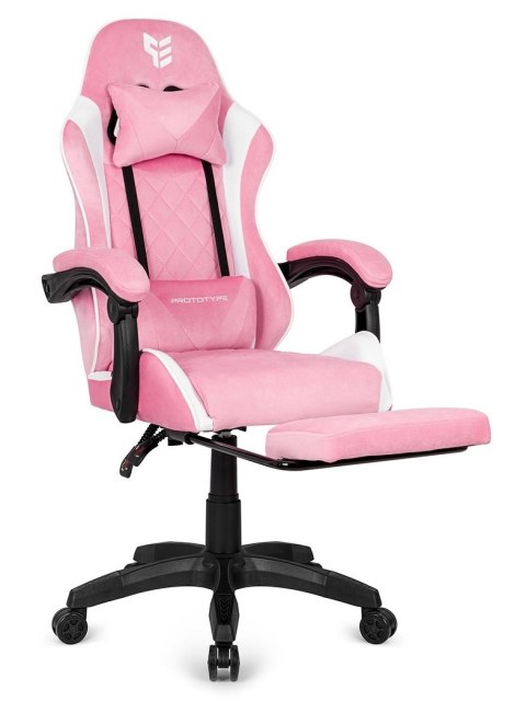 Fotel obrotowy gamingowy XL POKER PRO PINK + WHITE ALCANTARA Fotel obrotowy gamingowy XL POKER PRO PINK + WHITE ALCANTARA