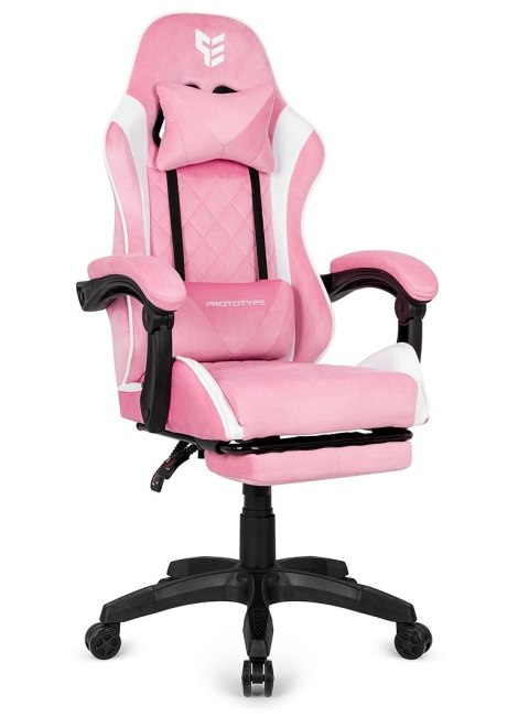 Fotel obrotowy gamingowy XL POKER PRO PINK + WHITE ALCANTARA Fotel obrotowy gamingowy XL POKER PRO PINK + WHITE ALCANTARA