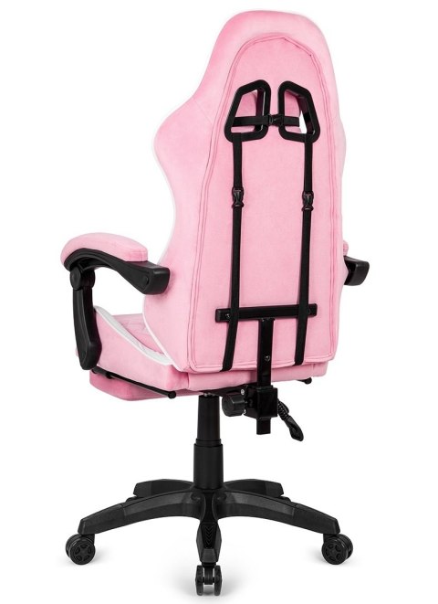 Fotel obrotowy gamingowy XL POKER PRO PINK + WHITE ALCANTARA Fotel obrotowy gamingowy XL POKER PRO PINK + WHITE ALCANTARA