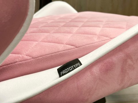 Fotel obrotowy gamingowy XL POKER PRO PINK + WHITE ALCANTARA Fotel obrotowy gamingowy XL POKER PRO PINK + WHITE ALCANTARA