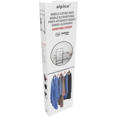 SZAFA GARDEROBA WIESZAK 75x42x93-158CM ALPINA SZAFA GARDEROBA WIESZAK 75x42x93-158CM ALPINA