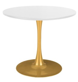 Stół okrągły VICTORY WHITE 70 cm GOLD