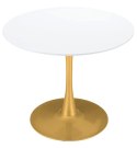 Stół okrągły VICTORY WHITE 70 cm GOLD