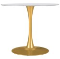 Stół okrągły VICTORY WHITE 70 cm GOLD