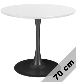 Stół okrągły VICTORY WHITE 70 cm SMOKE