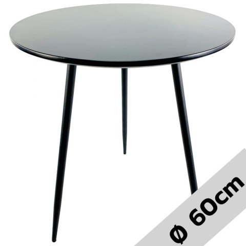 Stół okrągły VINCI BLACK 60 cm SMOKE Stół okrągły VINCI BLACK 60 cm SMOKE