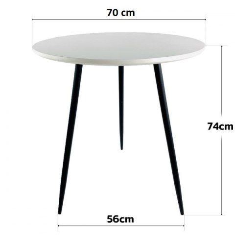 Stół okrągły VINCI BLACK 70 cm GOLD Stół okrągły VINCI BLACK 70 cm GOLD