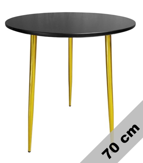 Stół okrągły VINCI BLACK 70 cm GOLD Stół okrągły VINCI BLACK 70 cm GOLD